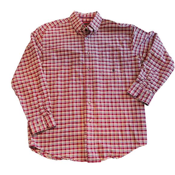 WRANGLER Western Shirt Westerncore Royal Stewart Plaid Mens L - Picture 5 of 8
